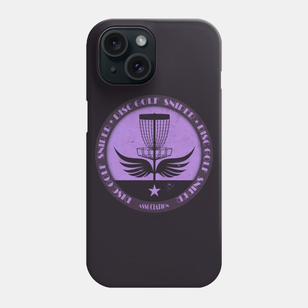 Purple Disc Golf Sniper Wings Phone Case by CTShirts