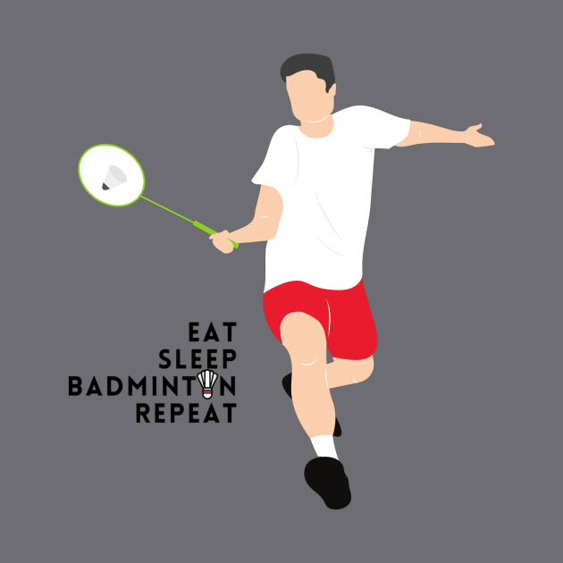 eat sleep badminton repeat by TheParallelX