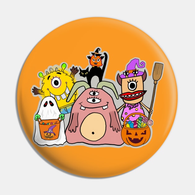 Halloween Monsters1 Trick or Treat! Pin by IdinDesignShop