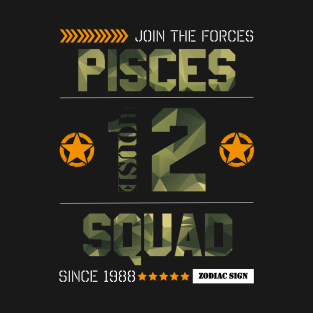 Zodiac Majesty Pisces Squad Camo T-Shirt