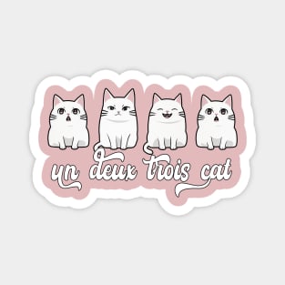 Un Deux Trois Cat tee  French Cat Tee Cat Lady Magnet