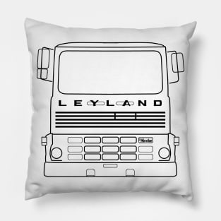 Leyland Marathon classic truck outline graphic (black) Pillow