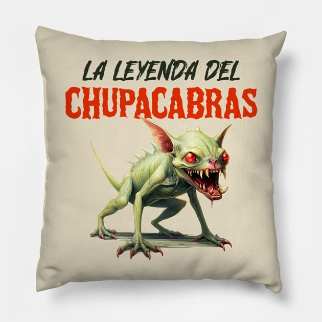 Chupacabra Creature Pillow by Tip Top Tee's