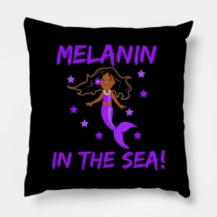 Melanin In The Sea African American Pillow