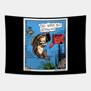 Fish Outrageous Water Bill Funny Fishing Novelty Gift Tapestry