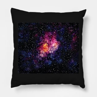 Kissedwaterlily Nebula and Stars Pillow