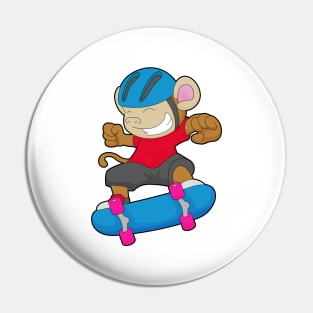 Monkey Skater Skateboard Sports Pin