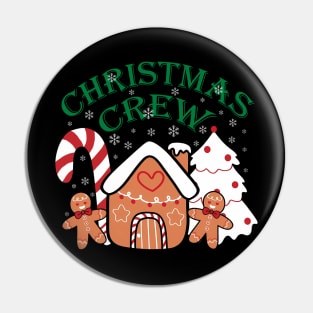 Gingerbread House Christmas Crew Candy Cane Xmas Pin