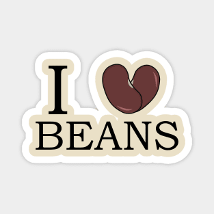 I Love (Heart) Beans Magnet