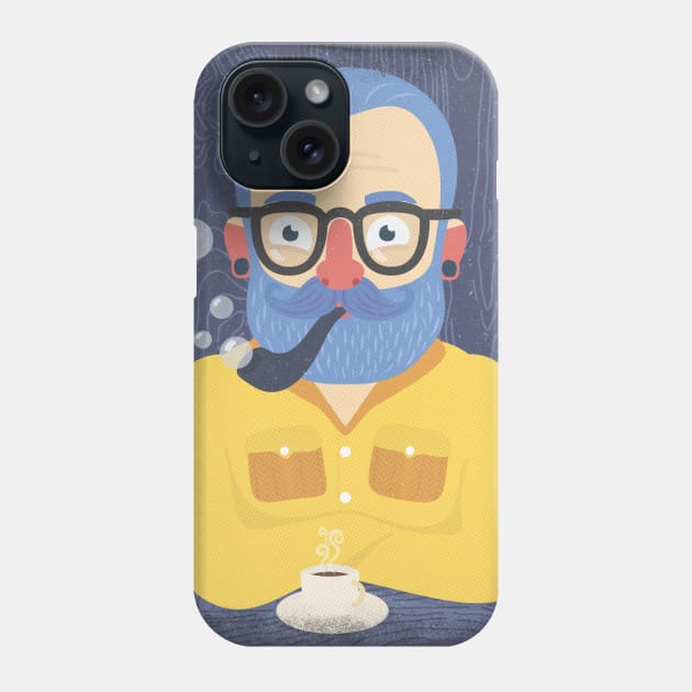 Blue Beard Phone Case by BeardyGraphics