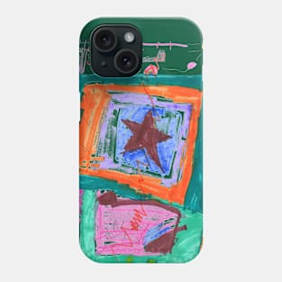 Geometric funky universe - Homeschool Art Class 2021/22 Artist Collab T-Shirt Phone Case