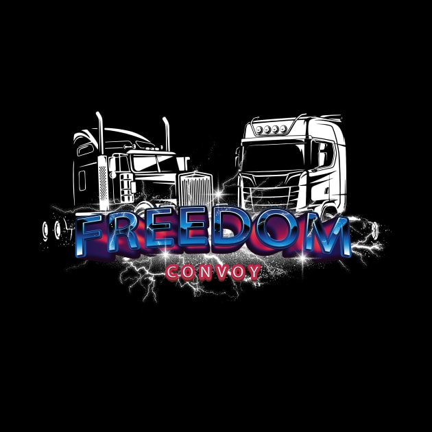 Trucker Freedom Convoy 2022 USA America Canada by UNDERGROUNDROOTS