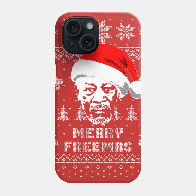 Morgan Freeman Merry Freemas Phone Case by Nerd_art