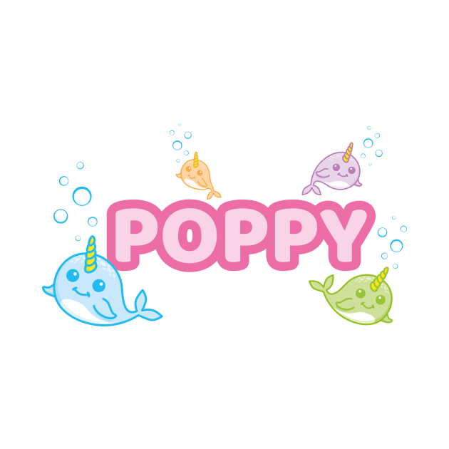 Personalised 'Poppy' Narwhal (Sea Unicorn) Design by LTFRstudio