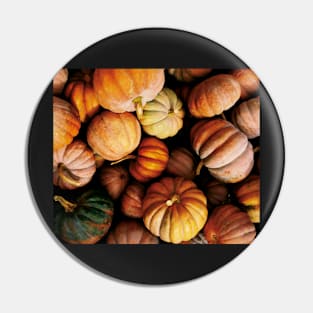 Halloween pumpkins, orange and green Pin