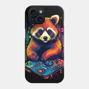 Cosmic Red Panda Mixmaster: DJ of Celestial Beats Phone Case