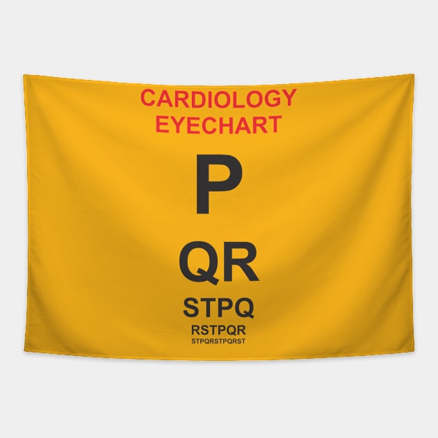 Cardiology Eyechart Tapestry by Cavalrysword