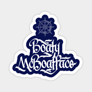 Boaty McBoatface Funny Nautical Calligraphy Magnet