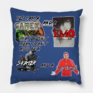 Gamer Emo Skater Cardinal Pillow