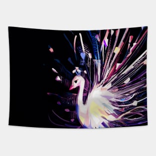 White Peacock Tapestry