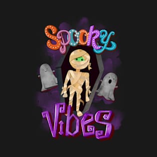 Spooky vibes mummy design T-Shirt