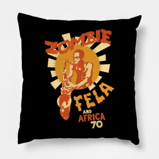 Fela Kuti's 'Zombie' Album Tribute: Psychedelic Afrobeat Illustration Pillow