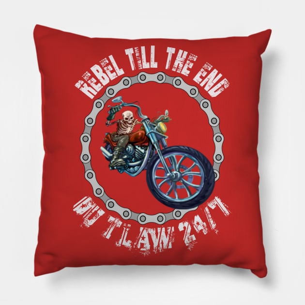 REBEL OUTLAW 3 Pillow by BIG DAWG APPAREL