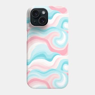 Pastel Ripples: Modern Abstract Waves Unleashed Phone Case