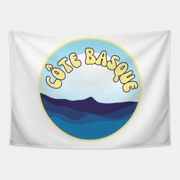 French Pays Basque Coast Tapestry by alvarsprints