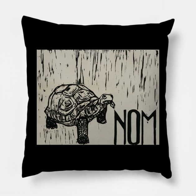 NOM Pillow by Hannah Carter Art
