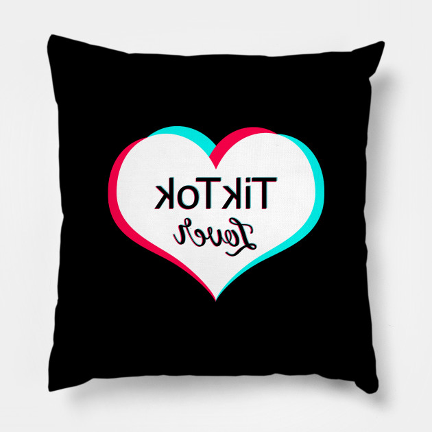 Tiktok Lover White Text Will Appear Flipped Correctly On Front Camera Tiktok Tik Tok Lover Pillow Teepublic Au