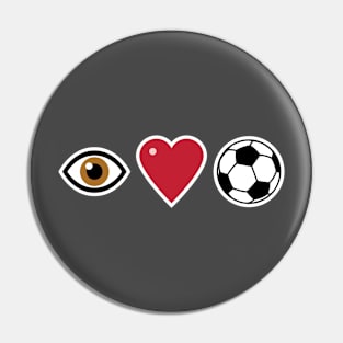 I Love Soccer Pin