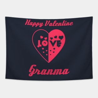 Heart in Love to Valentine Day Granma Tapestry