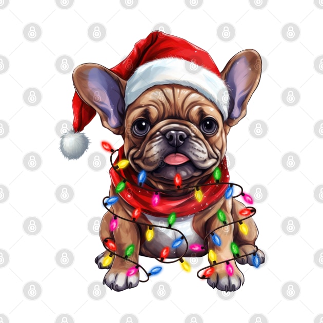 Christmas French Bulldog by Chromatic Fusion Studio