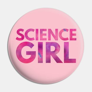 Science Girl Design | Female Science Fans Pink Nebula Pin