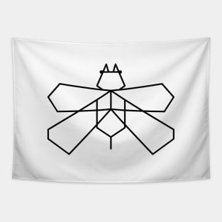 Trendy one line geometric design of insect bee Tapestry