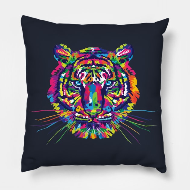 Tiger Face Pillow by Mako Design 