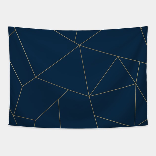 Golden Crystal Web Pattern Tapestry by Tobe_Fonseca