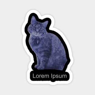 Weirdcore Aesthetic Cat Lorem Ipsum Magnet