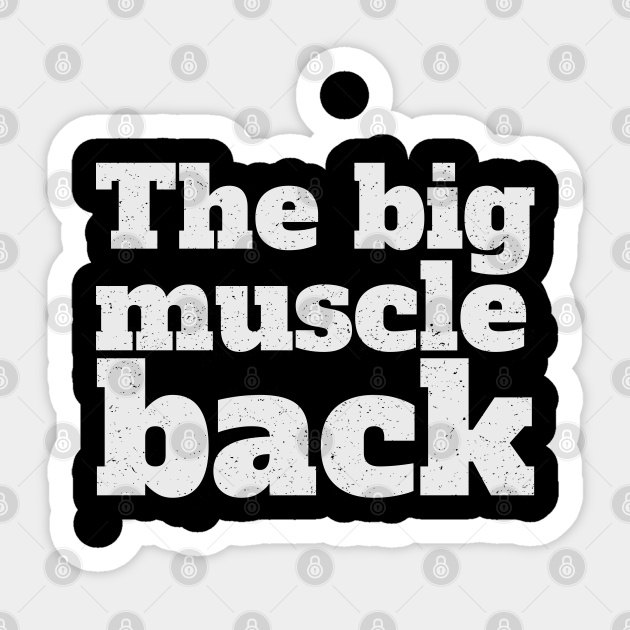 The Big Muscle Back Gym Bodybuilding Motivational Quotes Sticker Teepublic