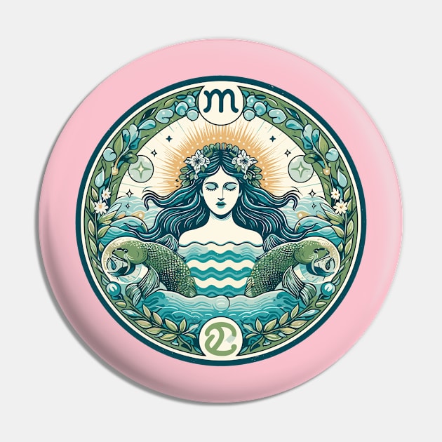 "Celestial Revolution: Aquarius Blaze"- Zodiac Horoscope Star Signs Pin by stickercuffs