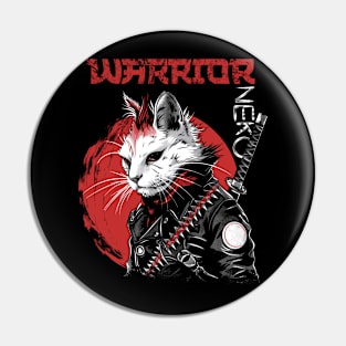 Feline Samurai Warrior: Fierce and Fearless Pin