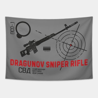 Dragunov sniper rifle on light Tapestry