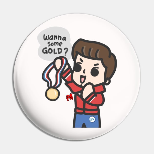 Gold Medal Pin by drawitaf