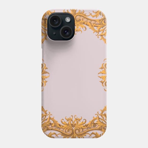 Retro Gold Frame Phone Case by Mary Rose 73744