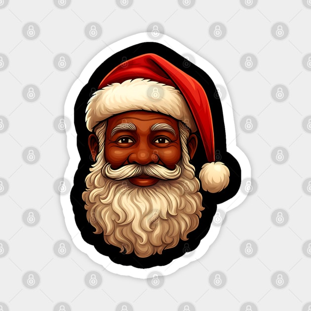 Black Santa, African American Santa Magnet by UrbanLifeApparel