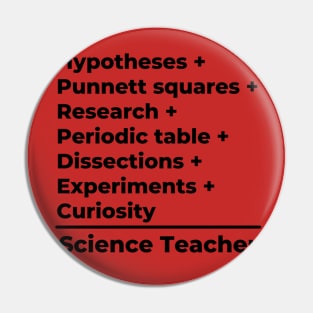 Science Teacher Equation Pin