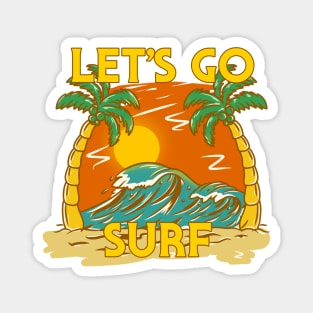 Let's Go Surf Magnet