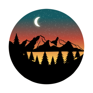 Mountains, Moonlight and Stars T-Shirt