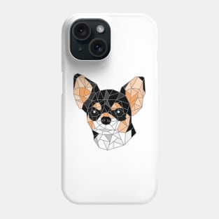 Chihuahua Black Stained Glass Phone Case